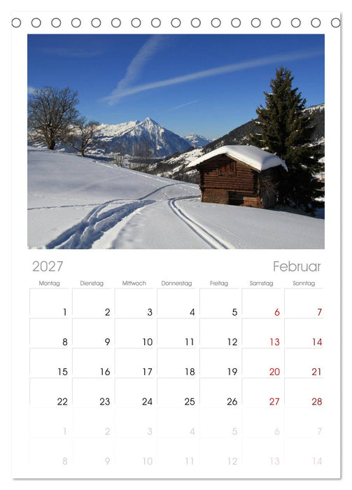 Berner Oberland (CALVENDO Tischplaner A5H 2027)