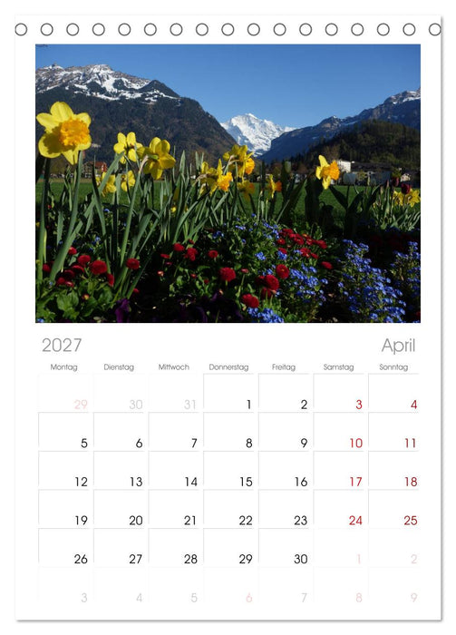 Berner Oberland (CALVENDO Tischplaner A5H 2027)