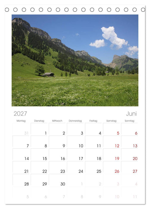Berner Oberland (CALVENDO Tischplaner A5H 2027)