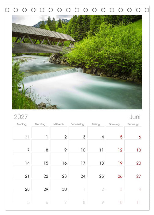 Rund um Oberstdorf (CALVENDO Tischplaner A5H 2027)