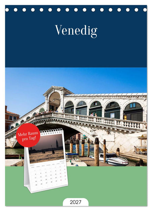 Venedig (CALVENDO Tischplaner A5H 2027)