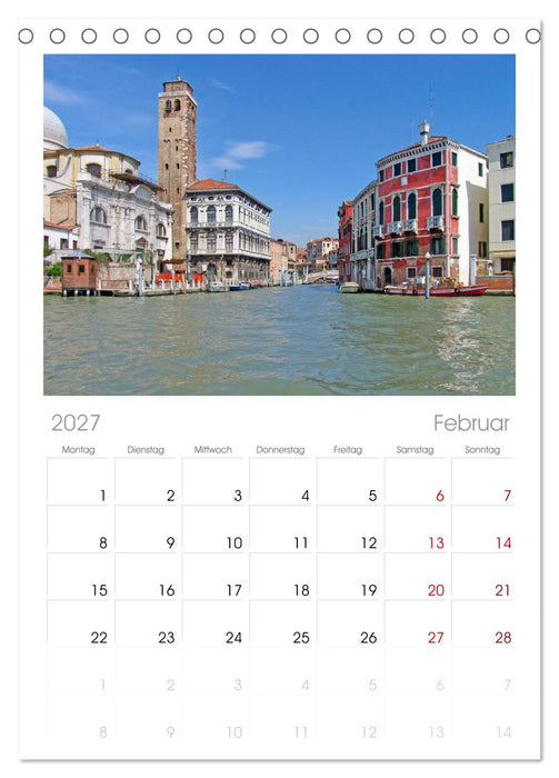 Venedig (CALVENDO Tischplaner A5H 2027)