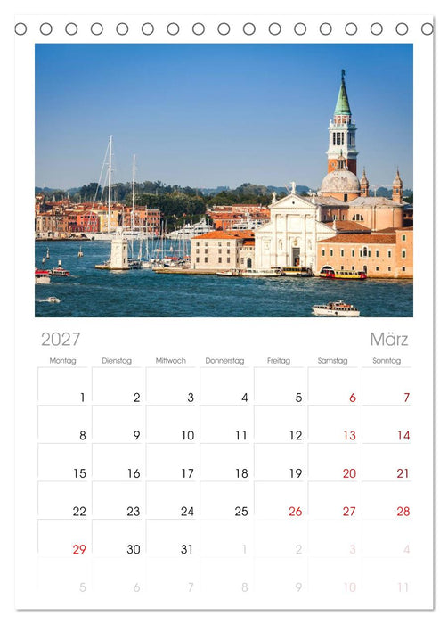 Venedig (CALVENDO Tischplaner A5H 2027)