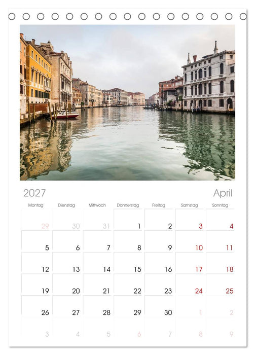 Venedig (CALVENDO Tischplaner A5H 2027)