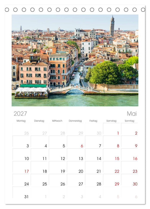 Venedig (CALVENDO Tischplaner A5H 2027)