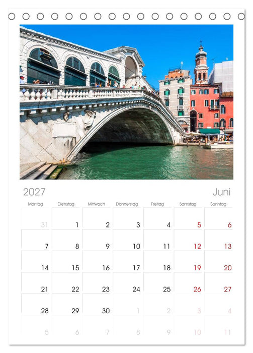 Venedig (CALVENDO Tischplaner A5H 2027)
