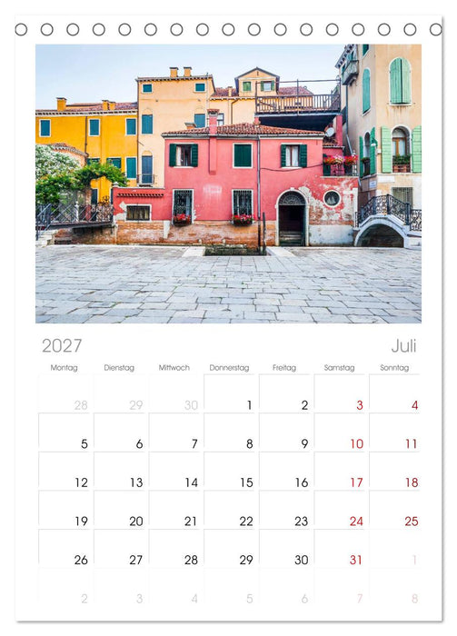 Venedig (CALVENDO Tischplaner A5H 2027)