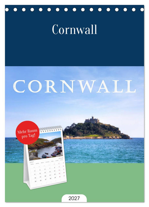 Cornwall (CALVENDO Tischplaner A5H 2027)