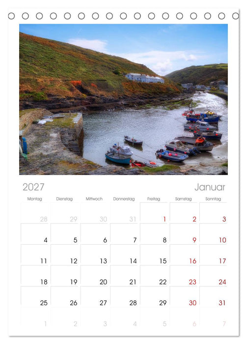 Cornwall (CALVENDO Tischplaner A5H 2027)