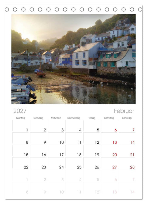 Cornwall (CALVENDO Tischplaner A5H 2027)