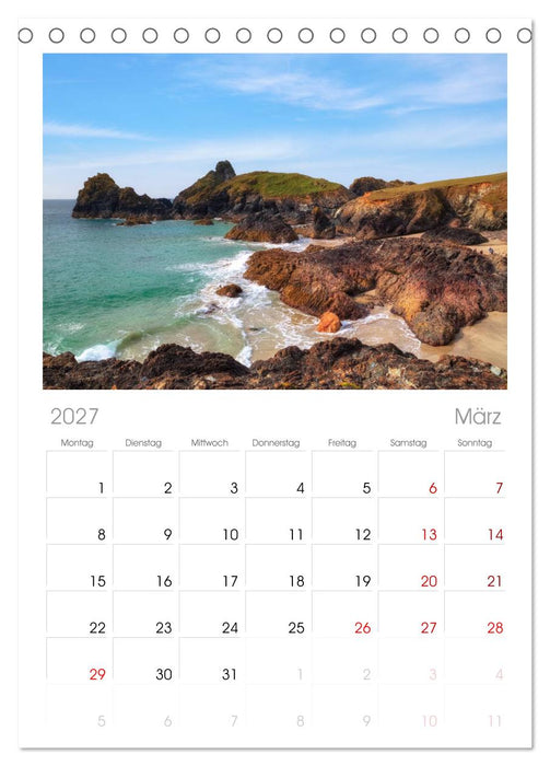 Cornwall (CALVENDO Tischplaner A5H 2027)