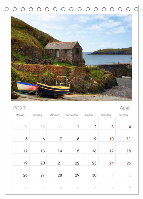Cornwall (CALVENDO Tischplaner A5H 2027)