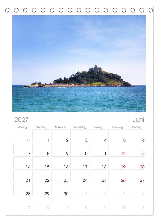 Cornwall (CALVENDO Tischplaner A5H 2027)