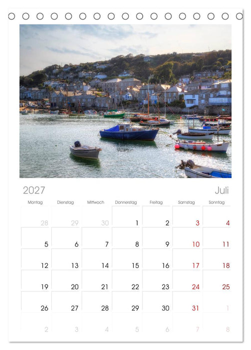 Cornwall (CALVENDO Tischplaner A5H 2027)