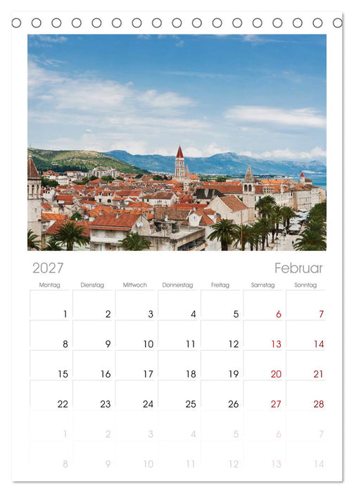 Kroatien, Terminplaner (CALVENDO Tischplaner A5H 2027)