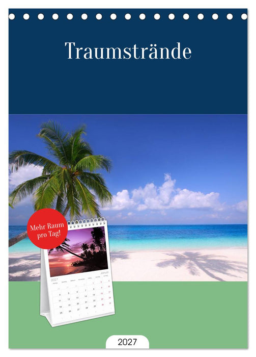 Traumstrände (CALVENDO Tischplaner A5H 2027)