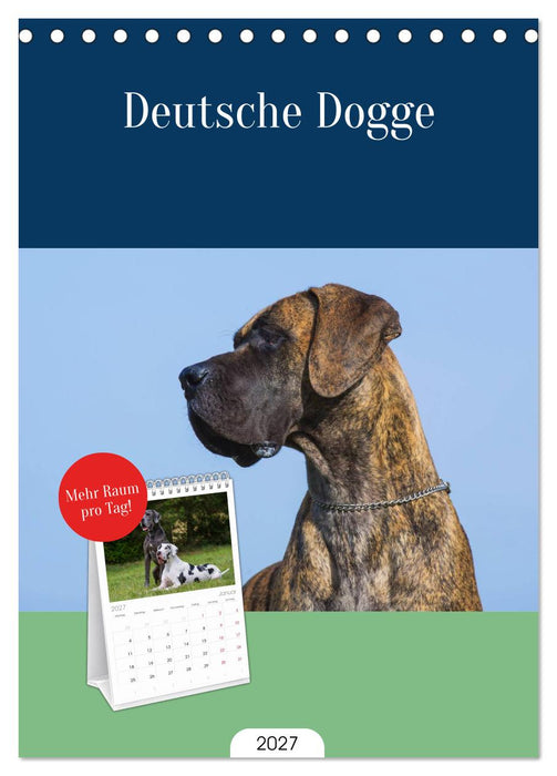 Deutsche Dogge (CALVENDO Tischplaner A5H 2027)