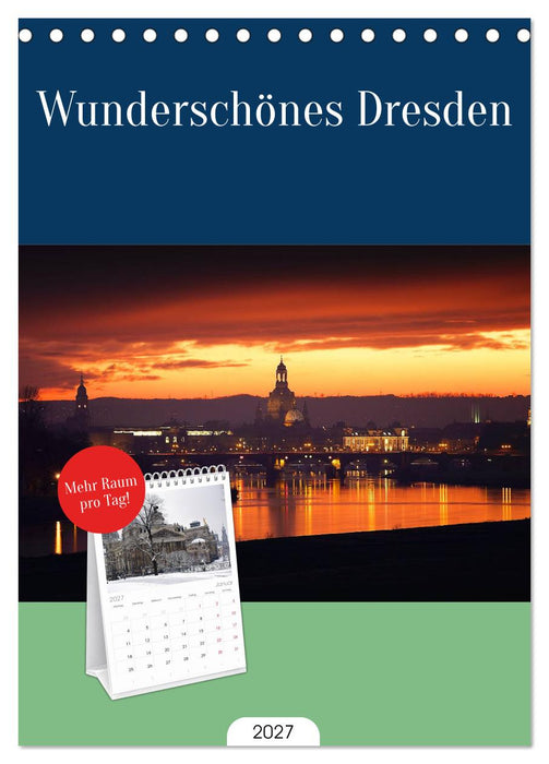 Wunderschönes Dresden (CALVENDO Tischplaner A5H 2027)