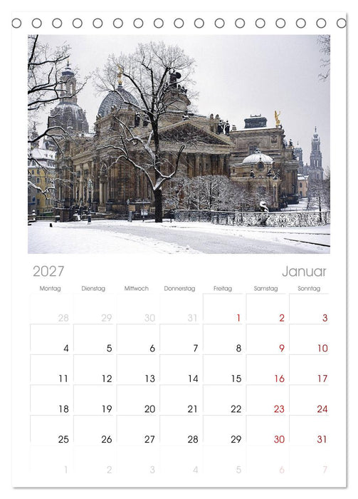 Wunderschönes Dresden (CALVENDO Tischplaner A5H 2027)