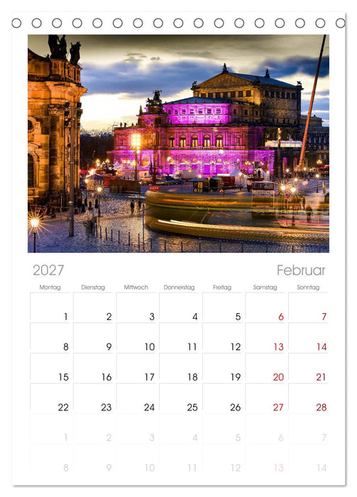 Wunderschönes Dresden (CALVENDO Tischplaner A5H 2027)