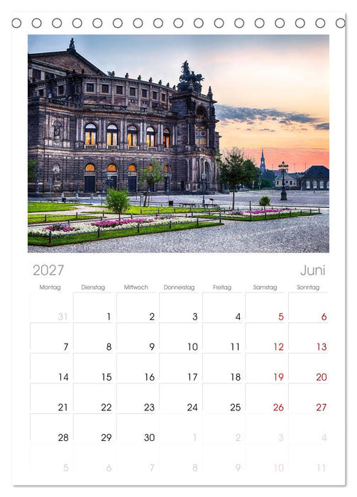 Wunderschönes Dresden (CALVENDO Tischplaner A5H 2027)