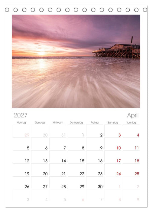 St. Peter-Ording (CALVENDO Tischplaner A5H 2027)
