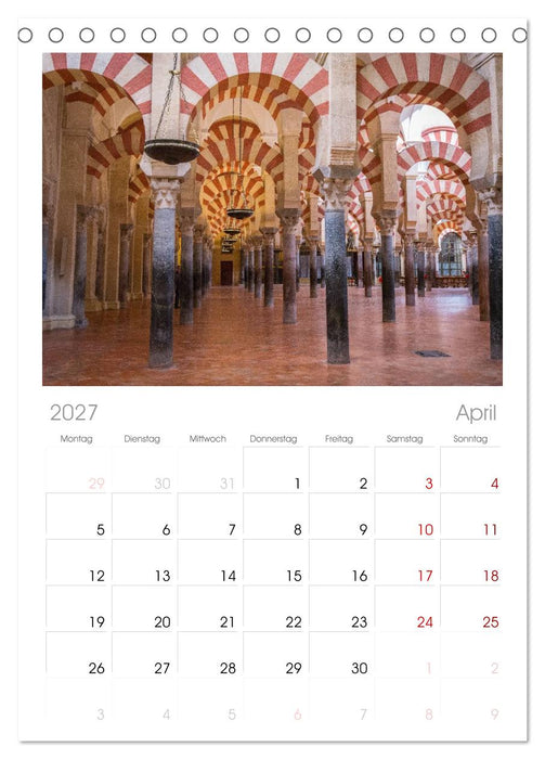 Andalusien (CALVENDO Tischplaner A5H 2027)