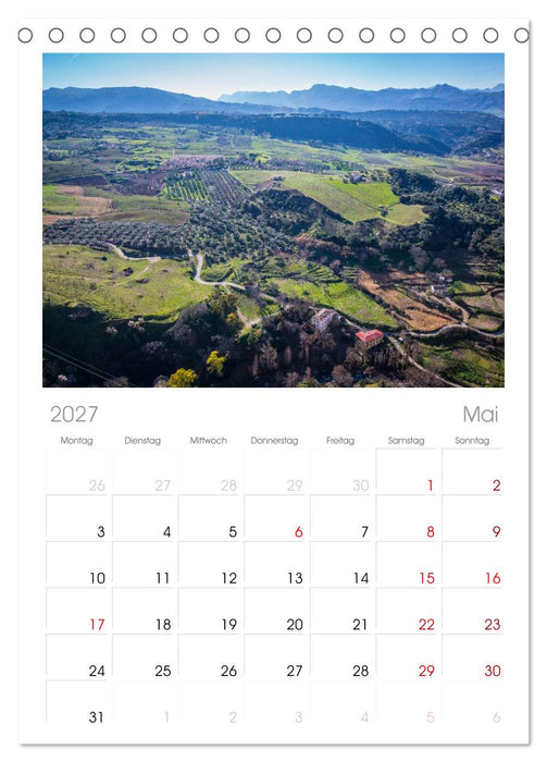 Andalusien (CALVENDO Tischplaner A5H 2027)