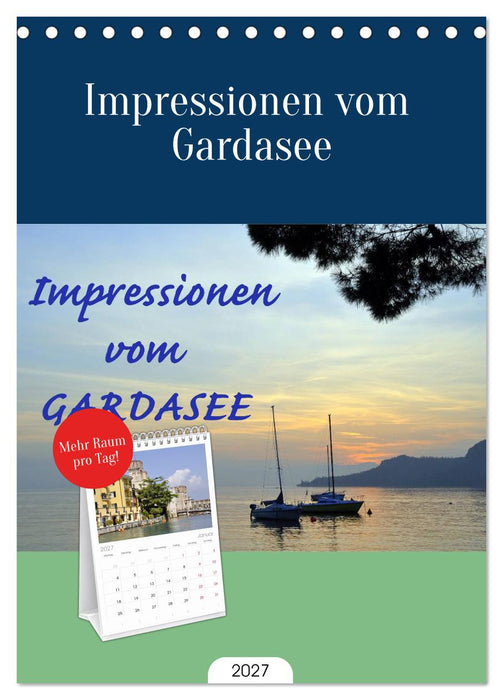 Impressionen vom Gardasee (CALVENDO Tischplaner A5H 2027)