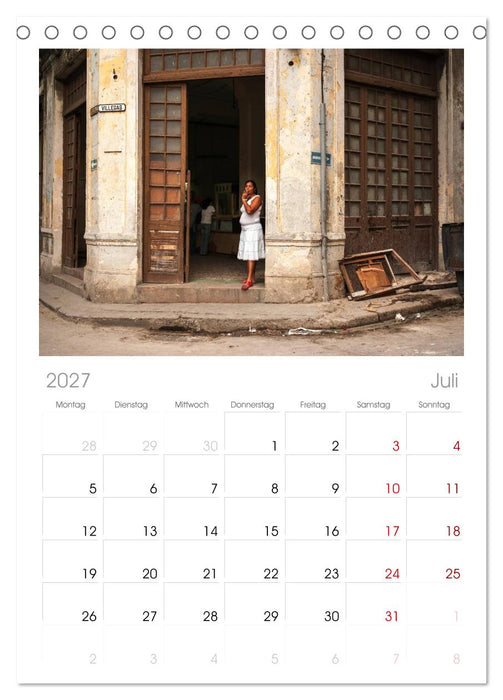 Kuba • Impressionen (CALVENDO Tischplaner A5H 2027)