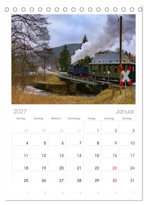 Dampf im Pressnitztal (CALVENDO Tischplaner A5H 2027)