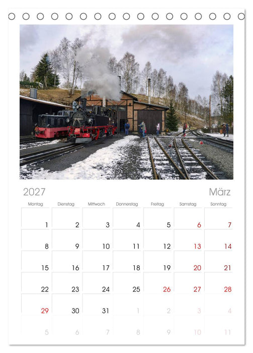 Dampf im Pressnitztal (CALVENDO Tischplaner A5H 2027)
