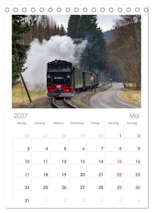 Dampf im Pressnitztal (CALVENDO Tischplaner A5H 2027)