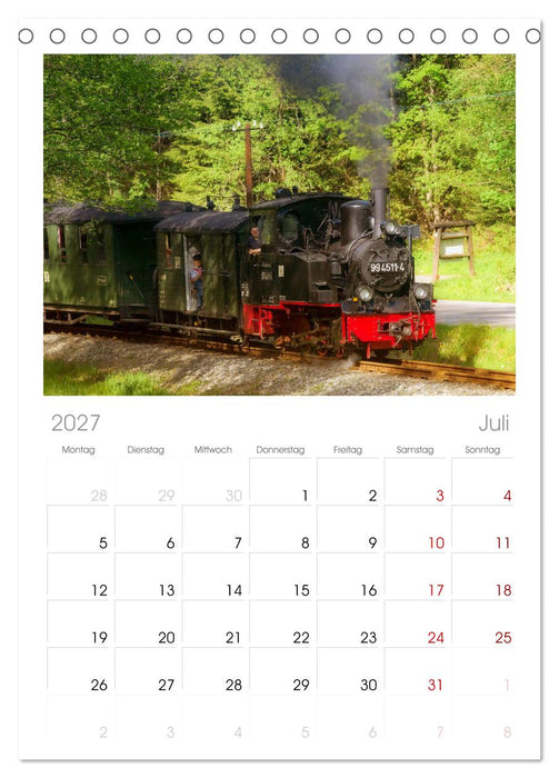 Dampf im Pressnitztal (CALVENDO Tischplaner A5H 2027)