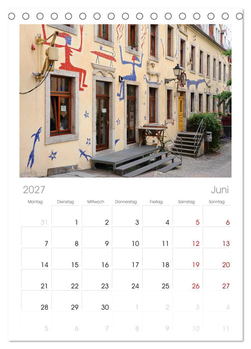 Dresdens Neustadt (CALVENDO Tischplaner A5H 2027)