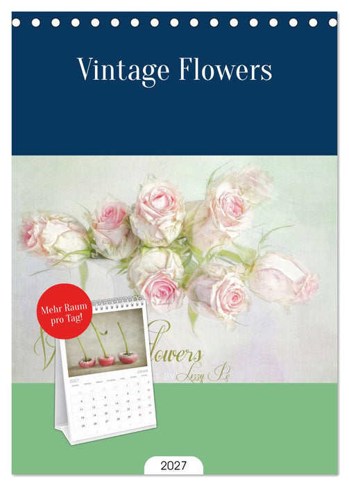 Vintage Flowers (CALVENDO Tischplaner A5H 2027)