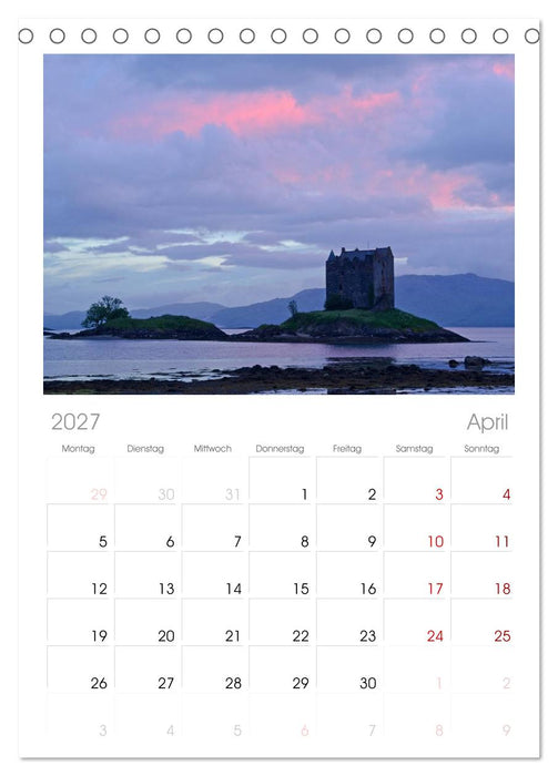 Schottland (CALVENDO Tischplaner A5H 2027)