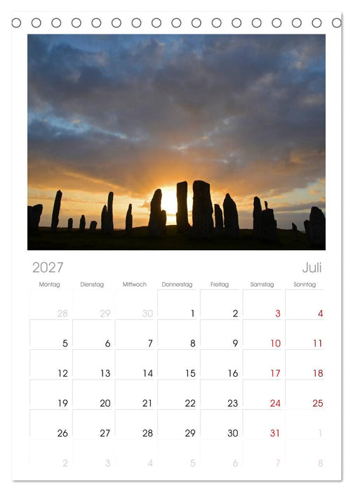 Schottland (CALVENDO Tischplaner A5H 2027)