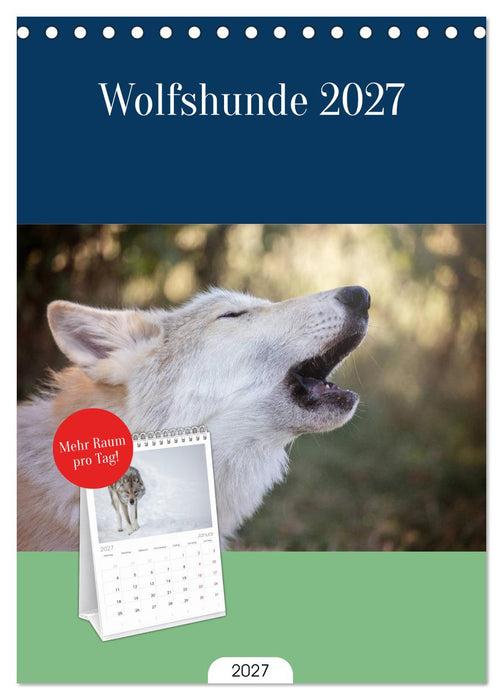 Wolfshunde 2027 (CALVENDO Tischplaner A5H 2027)