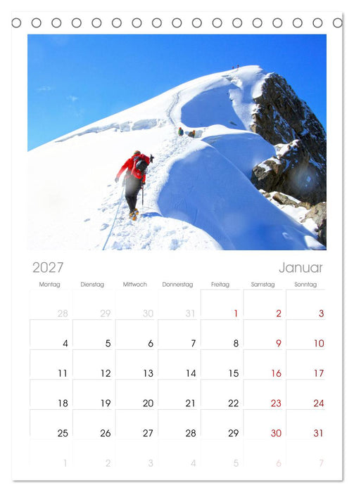 Schweizer Berggipfel (CALVENDO Tischplaner A5H 2027)