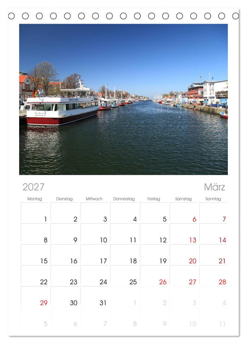 Seebad Warnemünde (CALVENDO Tischplaner A5H 2027)