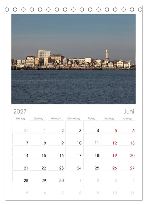 Seebad Warnemünde (CALVENDO Tischplaner A5H 2027)