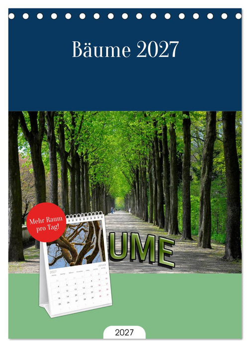 Bäume 2027 (CALVENDO Tischplaner A5H 2027)