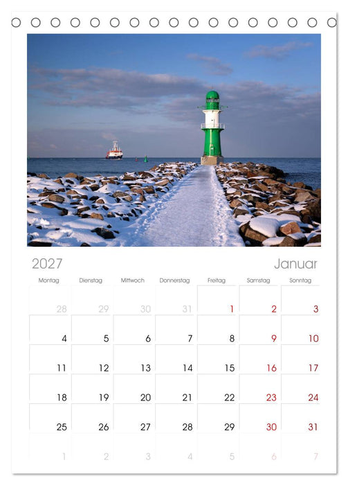 Ostseebad Warnemünde (CALVENDO Tischplaner A5H 2027)
