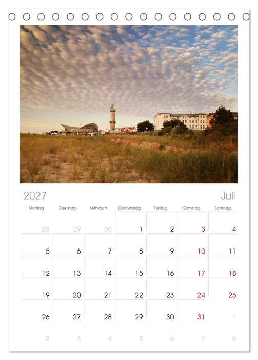 Ostseebad Warnemünde (CALVENDO Tischplaner A5H 2027)