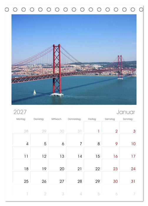 Portugal (CALVENDO Tischplaner A5H 2027)