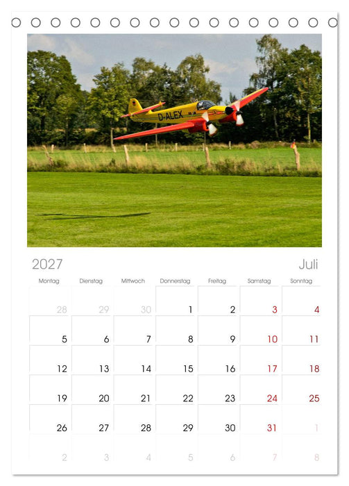 Modellflieger (CALVENDO Tischplaner A5H 2027)