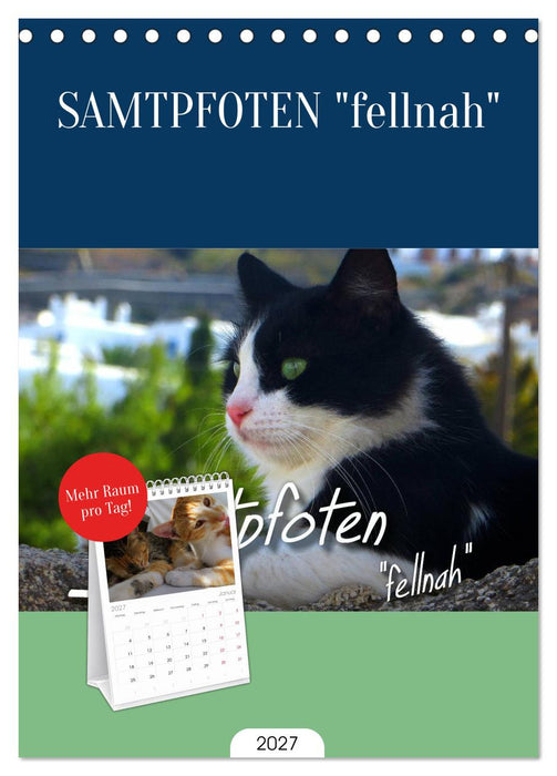 SAMTPFOTEN "fellnah" (CALVENDO Tischplaner A5H 2027)