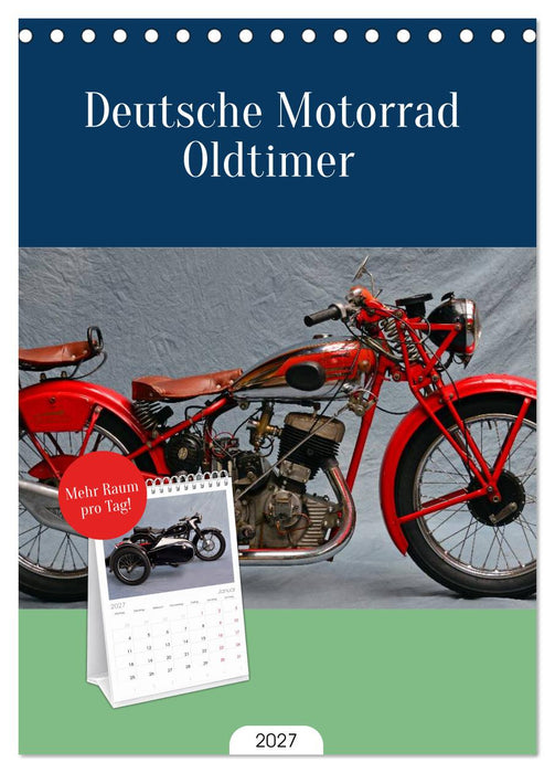 Deutsche Motorrad Oldtimer (CALVENDO Tischplaner A5H 2027)