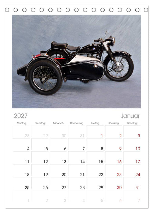 Deutsche Motorrad Oldtimer (CALVENDO Tischplaner A5H 2027)